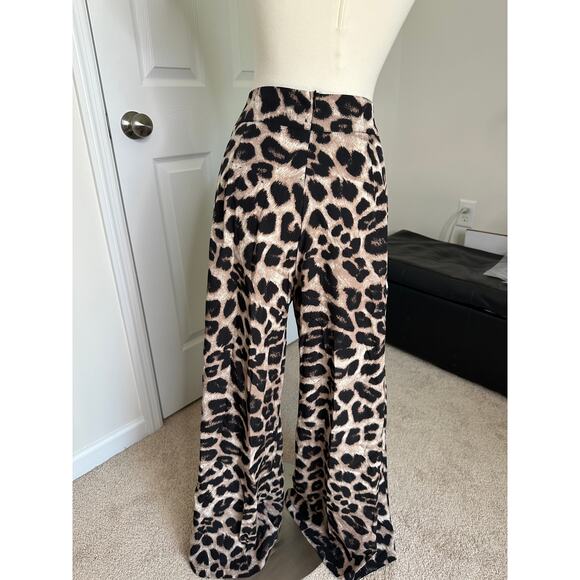 Leopard flowy trouser pants, size M, NWOT - Picture 5 of 7